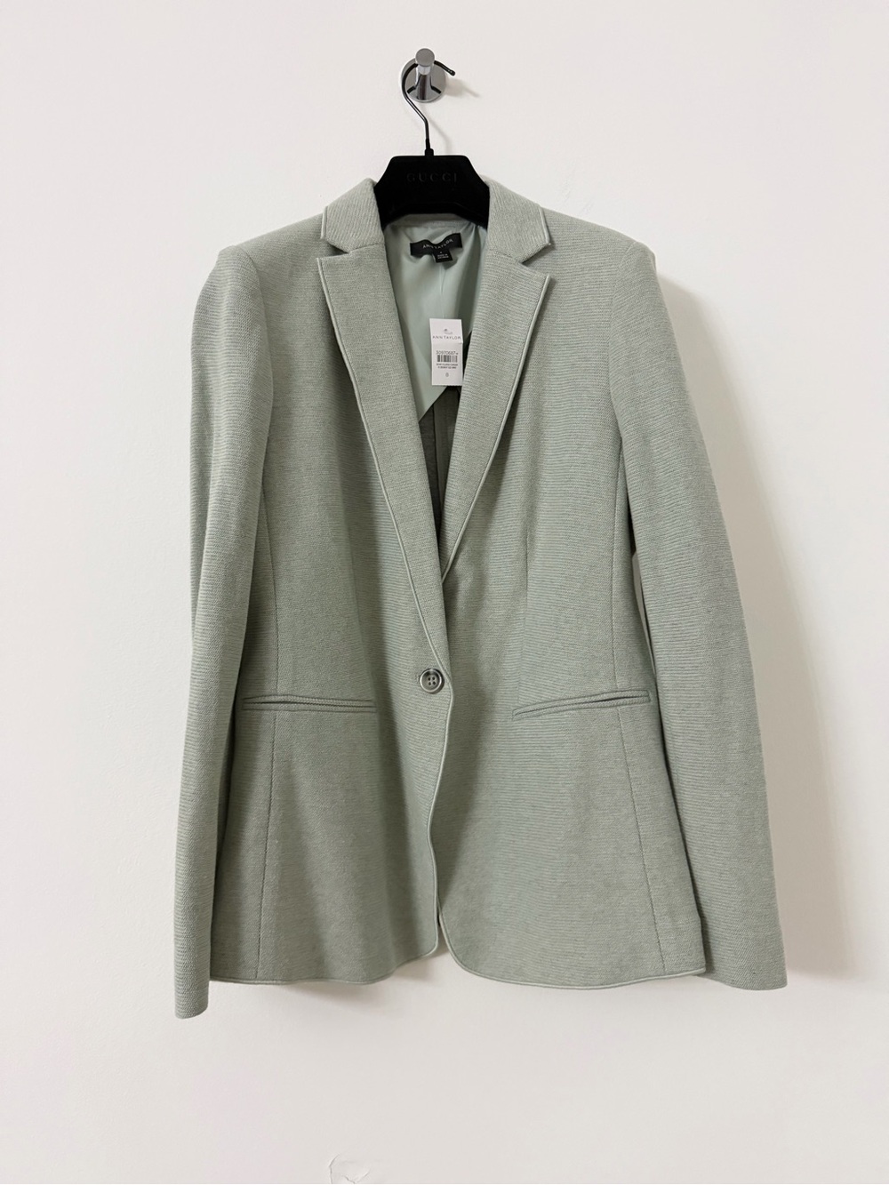 Ann Taylor Mint Green Single-Button Blazer
